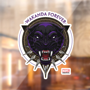 Autocollant Pour Fenêtre Classiques Avengers   Wakanda Forever Emblème Pant