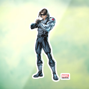 Autocollant Pour Fenêtre Classiques Avengers   Winter Soldier tenant le poi
