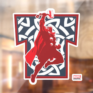 Autocollant Pour Fenêtre Classiques des Avengers   Graphique Thor Nordique