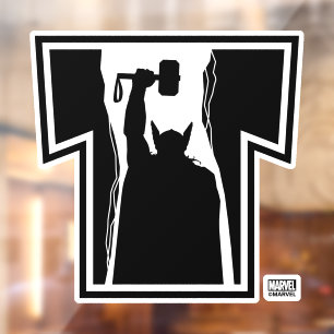 Autocollant Pour Fenêtre Classiques des Avengers   Icône de Thor