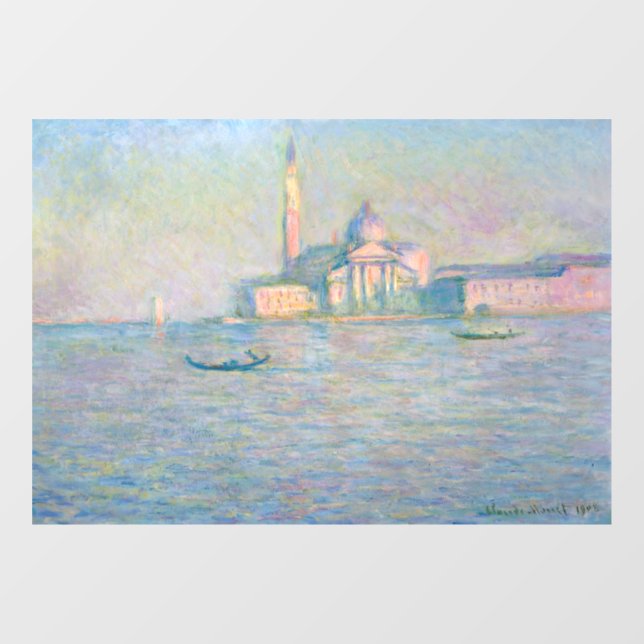 Autocollant Pour Fenêtre Claude Monet - Eglise de San Giorgio Maggiore (Feuille)