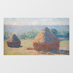 Autocollant Pour Fenêtre Claude Monet - Haystacks, fin de l'été