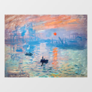 Autocollant Pour Fenêtre Claude Monet - Impression, lever de soleil