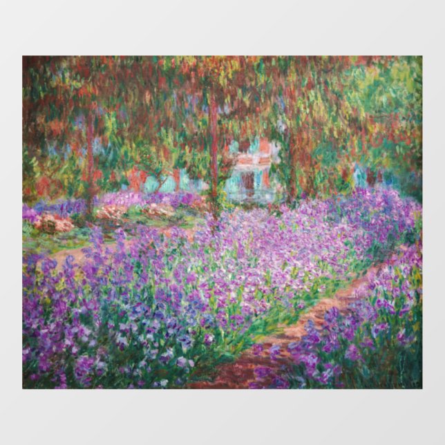 Autocollant Pour Fenêtre Claude Monet - Le jardin de l'artiste à Giverny (Feuille)