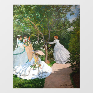 Autocollant Pour Fenêtre Claude Monet - Les femmes dans le jardin