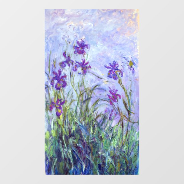 Autocollant Pour Fenêtre Claude Monet - Lilac Irises / Iris Mauves (Feuille)