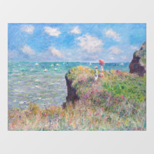 Autocollant Pour Fenêtre Claude Monet - Promenade Cliff à Pourville