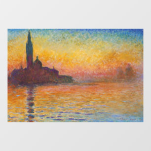 Autocollant Pour Fenêtre Claude Monet - San Giorgio Maggiore à Dusk