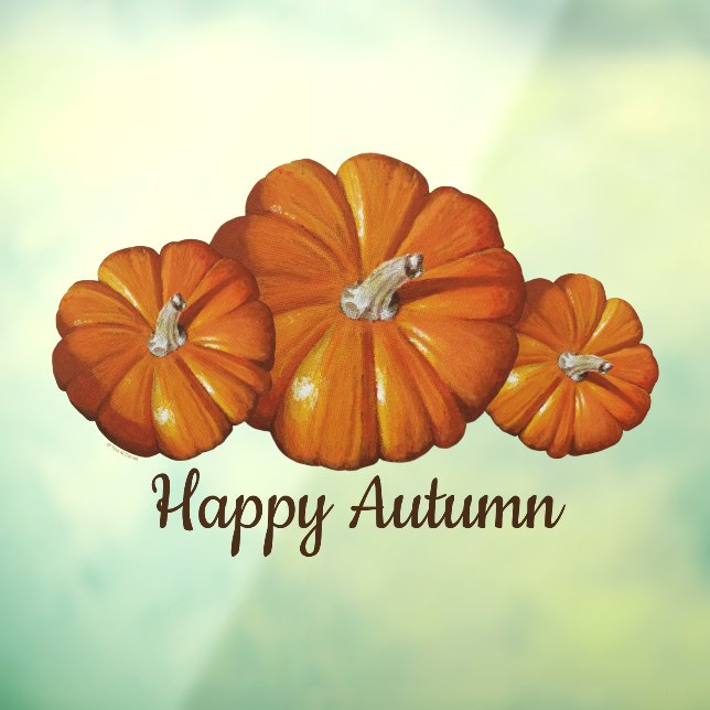 Autocollant Pour Fenêtre Clés de fenêtre citrouille (Feuille 3)