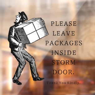 Autocollant Pour Fenêtre Cling de la fenêtre de placement de colis Postman 