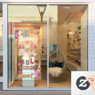 Autocollant Pour Fenêtre Cling romantique de fenêtre Saint-Valentin/ 52x72/