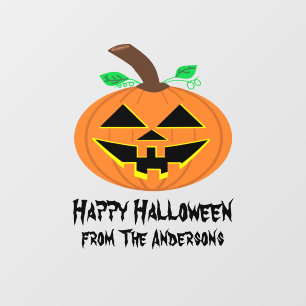 Autocollant Pour Fenêtre Clôture de fenêtre Citrouille orange