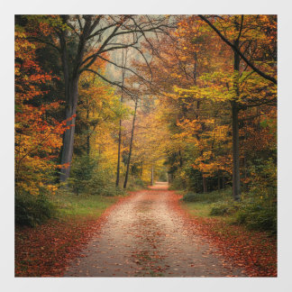 Autocollant Pour Fenêtre Clôture de fenêtre de la forêt d'automne