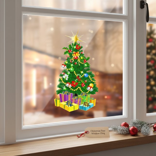 Autocollant Pour Fenêtre Clôture de fenêtre de l'arbre de Noël (Christmas Tree Window Cling)