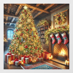 Autocollant Pour Fenêtre Clôture de fenêtre de l'arbre de Noël