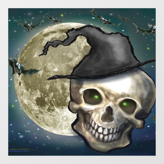 Autocollant Pour Fenêtre Clôture de fenêtre de lune (Feuille)