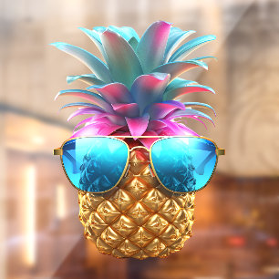 Autocollant Pour Fenêtre Clôture de fenêtre de Noël tropicale