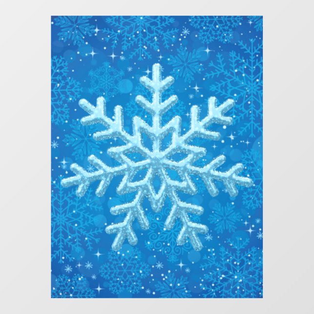 Autocollant Pour Fenêtre Clôture de fenêtre des flocons de neige (Feuille)