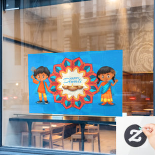 Autocollant Pour Fenêtre Clôture de fenêtre Diwali