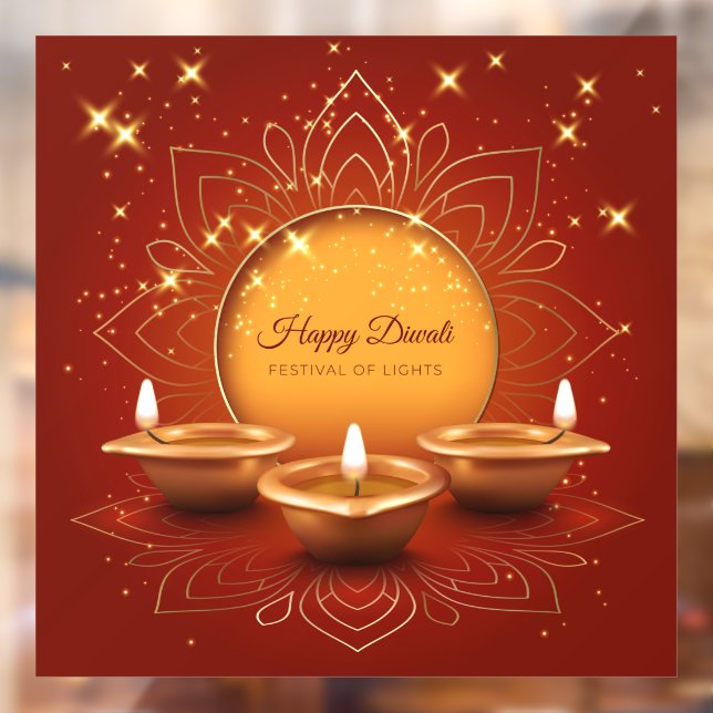 Autocollant Pour Fenêtre Clôture de fenêtre Diwali (Feuille 2)