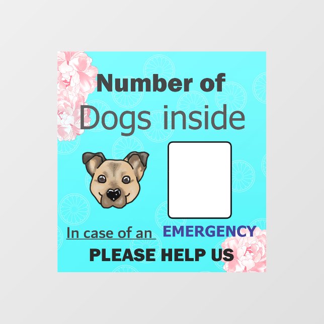 Autocollant Pour Fenêtre Clôture de fenêtre d'urgence pour animaux (Feuille)