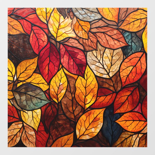 Autocollant Pour Fenêtre Clôture de fenêtre Feuilles d'automne (Feuille)