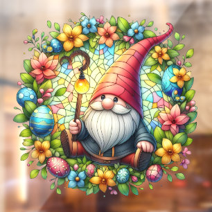Autocollant Pour Fenêtre Clôture de fenêtre Gnome de Pâques