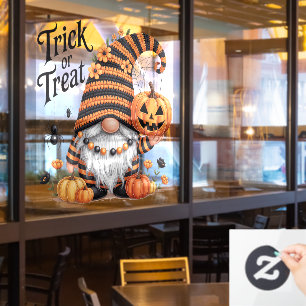 Autocollant Pour Fenêtre Clôture de fenêtre Gnome d'Halloween