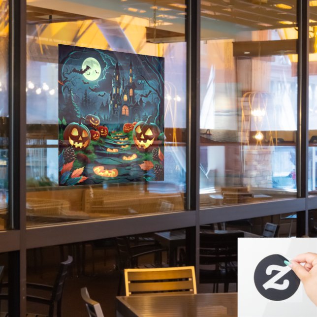 Autocollant Pour Fenêtre Clôture de fenêtre Halloween (Fenêtre du restaurant)