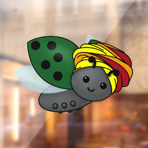 Autocollant Pour Fenêtre Clôture de fenêtre Kwanzaa Ladybug