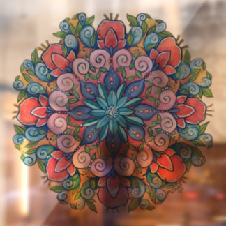 Autocollant Pour Fenêtre Clôture de fenêtre Mandala