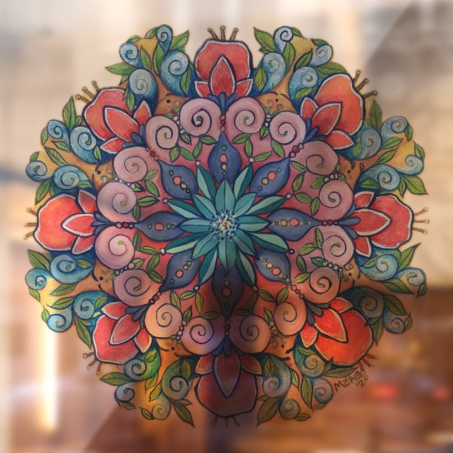 Autocollant Pour Fenêtre Clôture de fenêtre Mandala (Feuille 2)