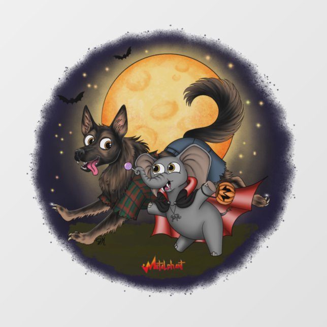 Autocollant Pour Fenêtre Clôture de fenêtre Metalphant Metalfriends (Feuille)