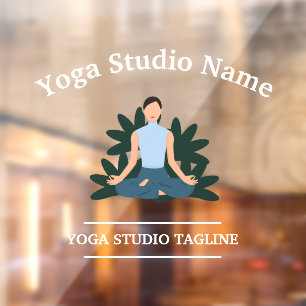 Autocollant Pour Fenêtre Clôture de fenêtre modifiable de Yoga Studio