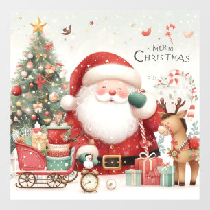 Autocollant Pour Fenêtre Clôture de fenêtre père Noël