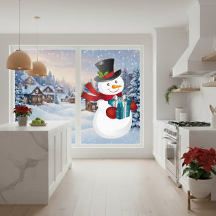 Autocollant Pour Fenêtre Clôture de fenêtre Snowman