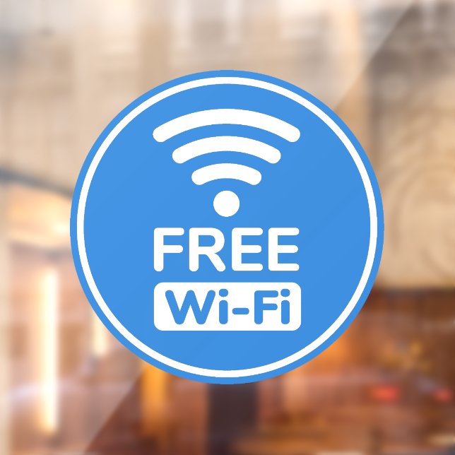 Autocollant Pour Fenêtre Clôture de fenêtre Wi-Fi gratuite (Feuille 2)