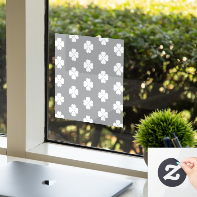 Autocollant Pour Fenêtre Clôture de la fenêtre aromatisée au trèfle (Bureau)
