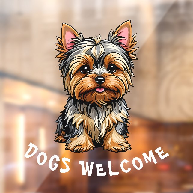 Autocollant Pour Fenêtre Clôture de la fenêtre d'accueil des chiens (Feuille 2)
