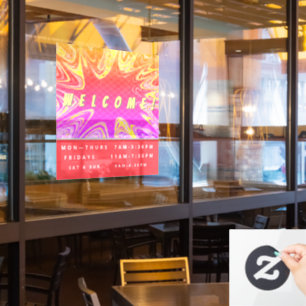 Autocollant Pour Fenêtre Clôture de la fenêtre de bienvenue des heures de m