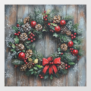 Autocollant Pour Fenêtre Clôture de la fenêtre de couronne de Noël