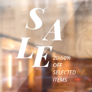 Autocollant Pour Fenêtre Clôture de la fenêtre de la Boutique blanche simpl