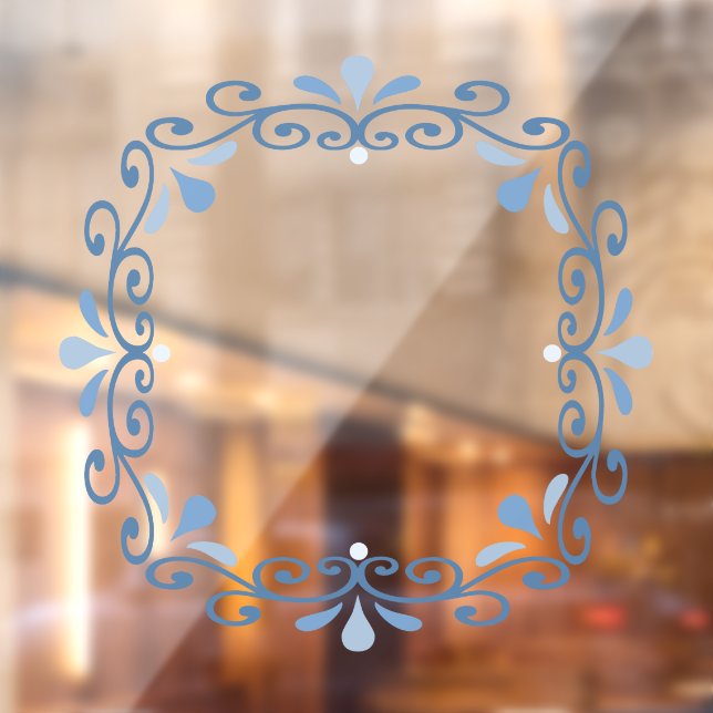 Autocollant Pour Fenêtre Clôture de la fenêtre de la couronne de défilement (Feuille 2)
