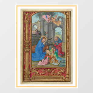 Autocollant Pour Fenêtre Clôture de la fenêtre de la crèche de Noël