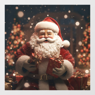 Autocollant Pour Fenêtre Clôture de la fenêtre de scène père Noël