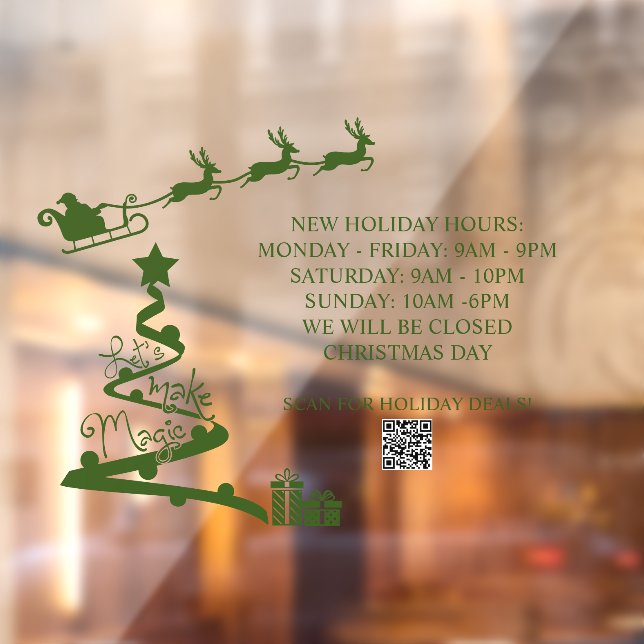 Autocollant Pour Fenêtre Clôture de la fenêtre des heures de Noël personnal (Feuille 2)