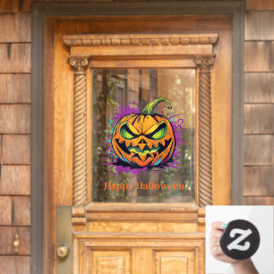 Autocollant Pour Fenêtre Clôture de la fenêtre du Citrouille d'horreur Hall