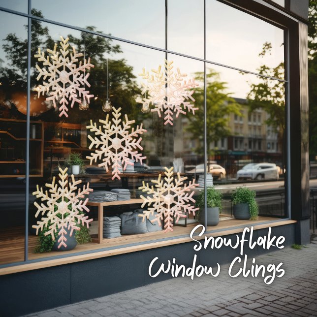 Autocollant Pour Fenêtre Clôture de la fenêtre du flocon de neige (Snowflake Window Cling)