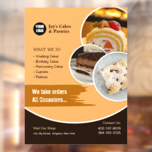 Autocollant Pour Fenêtre Clôture de la fenêtre du magasin de pâtisserie