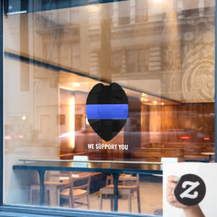 Autocollant Pour Fenêtre Clôture de la fenêtre du support de ligne bleue mi